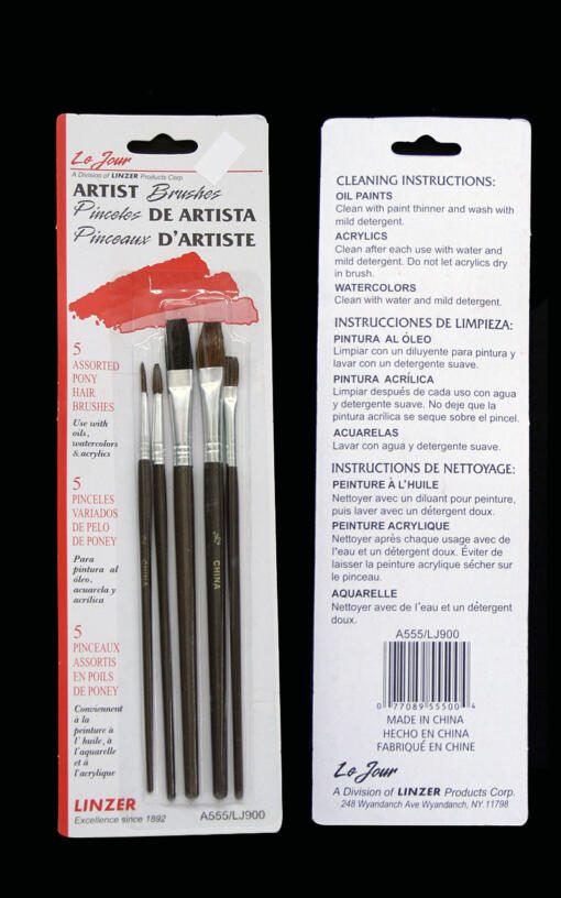 Artist Brushes Set of 5