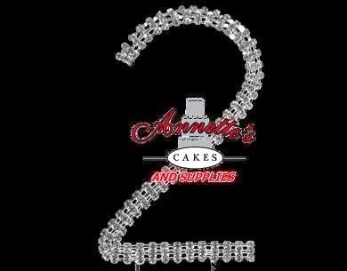 Rhinestone Cake Topper Large Number- 2