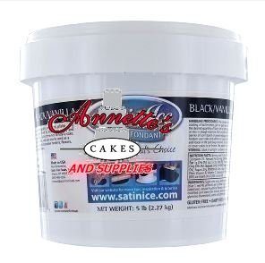 5 Pounds Satin Ice Rolled - Black/ Vanilla