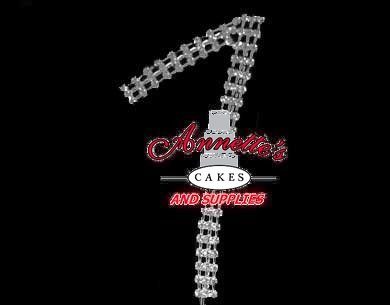 Rhinestone Cake Topper Number- Small 7