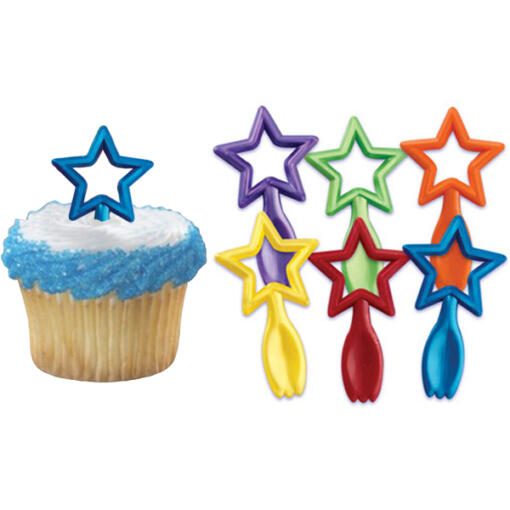 Star Pearlized Mini Spoon Picks