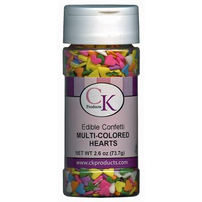 Edible Confetti- Multi-colored Hearts
