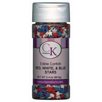 Edible Confetti- Red, White, Blue Stars