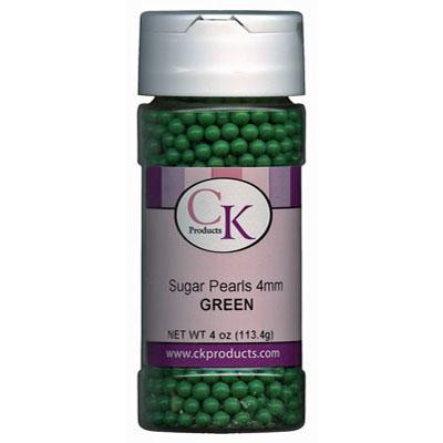 Sugar Pearls- Green 4mm