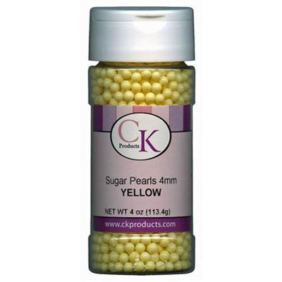 Sugar Pearls- Yellow 4mm