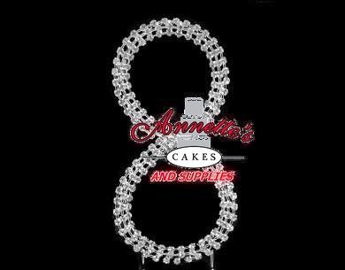 Rhinestone Cake Topper Large Number- 8