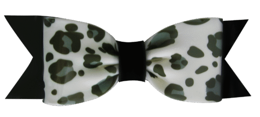 Fondant Bows - White Leopard Print