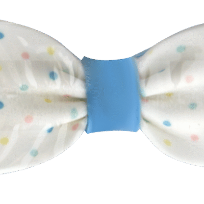 Gumpaste Bows- Small Baby Blue Dot Print