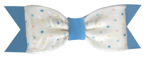 Gumpaste Bows- Small Baby Blue Dot Print