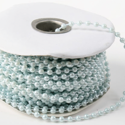 4mm Pearlised Fused String Pearl Beads - Blue