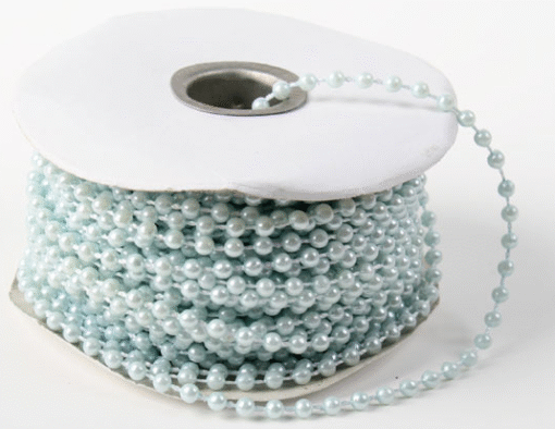 4mm Pearlised Fused String Pearl Beads - Blue