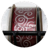 Swirl Pattern Ribbon - Silver/Burgundy