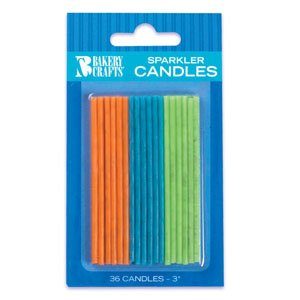 Sparkler Candles - Orange / Blue / Green