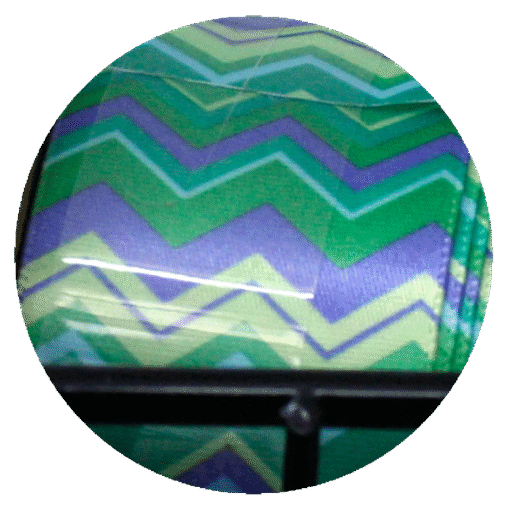 Chevron Print Ribbon- Green/ Blue