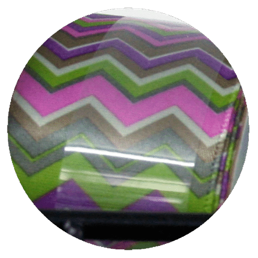 Chevron Print Ribbon- Purple/ Green