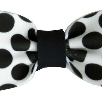 Fondant Bows - Large Dot Print - Black