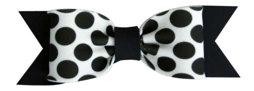 Fondant Bows - Large Dot Print - Black