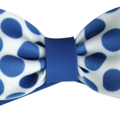 Fondant Bows - Large Dot Print - Blue
