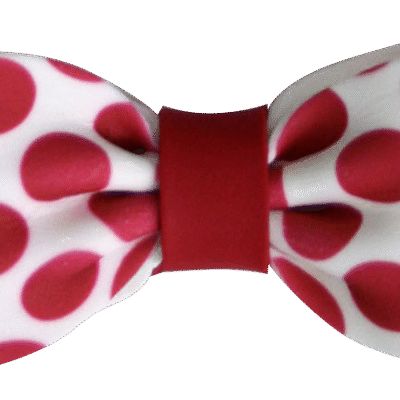 Fondant Bows - Large Dot Print - Red