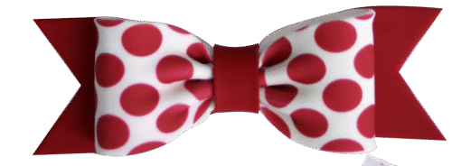 Fondant Bows - Large Dot Print - Red
