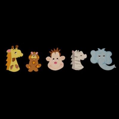 Jungle Animals Flat Gumpaste Decorations