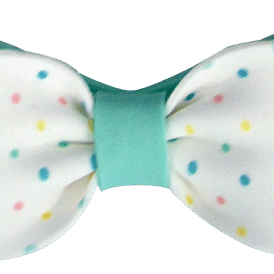 Gumpaste Bows - Small Mint Dot Print