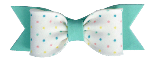 Gumpaste Bows - Small Mint Dot Print