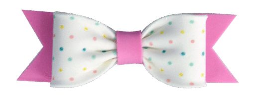 Gumpaste Bows- Small Pink Dot Print
