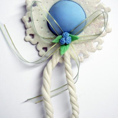 Cold Porcelain Rattle- Blue
