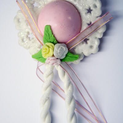 Cold Porcelain Rattle- Pink