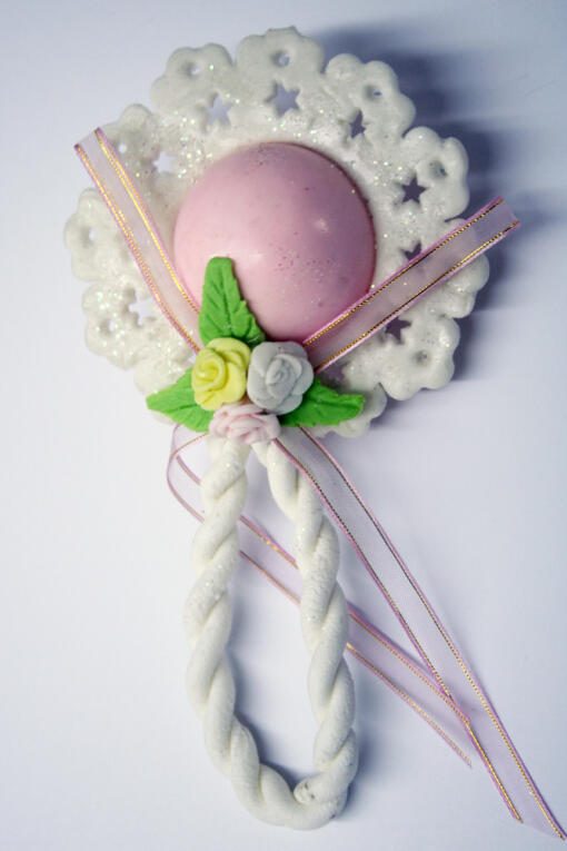 Cold Porcelain Rattle- Pink