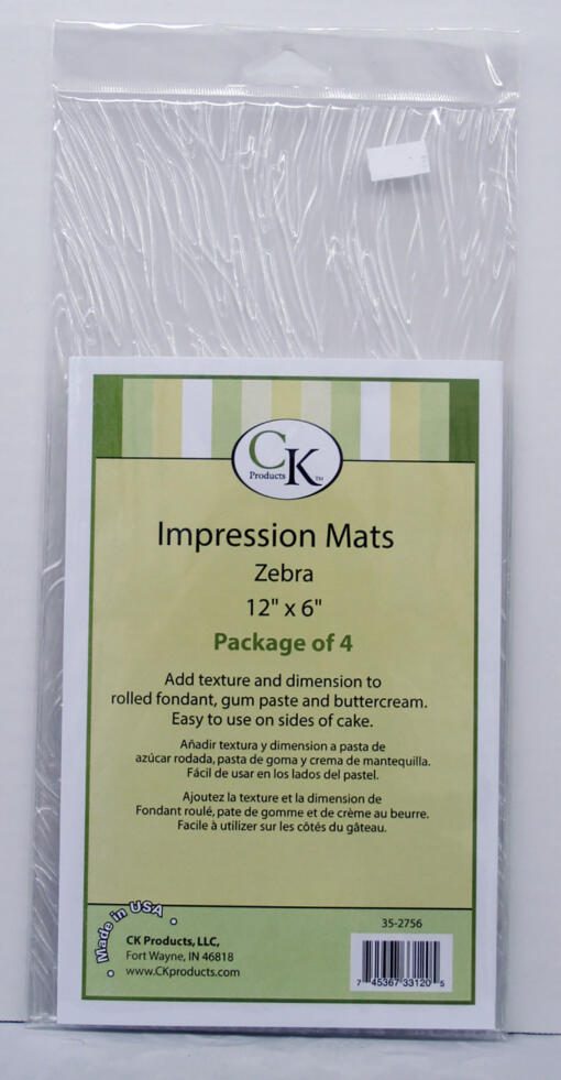 Impression Mats- Zig Zag (Chevron) Lines (4 Pack)
