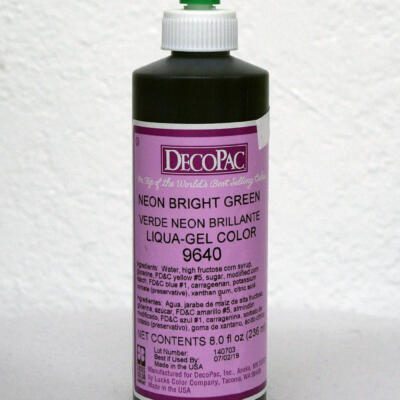 DecoPac Liqua Gel Color- Neon Bright Green- 8 oz