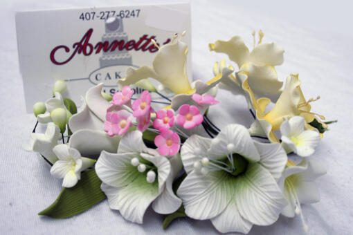 Large Flower Cluster- White Lilies & Yellow Daffodils
