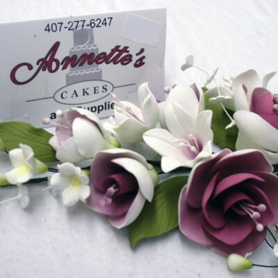 Large Flower Spray- Purple Rose Assortment