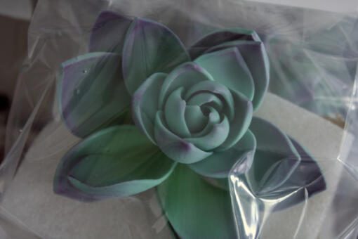 Succulent Gumpaste Flowers-Large Blue