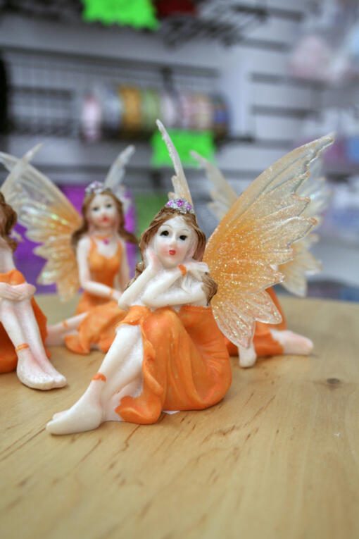 Small Fairy Cake Topper - Orange A