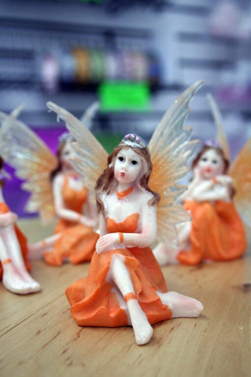 Small Fairy Cake Topper - Orange D