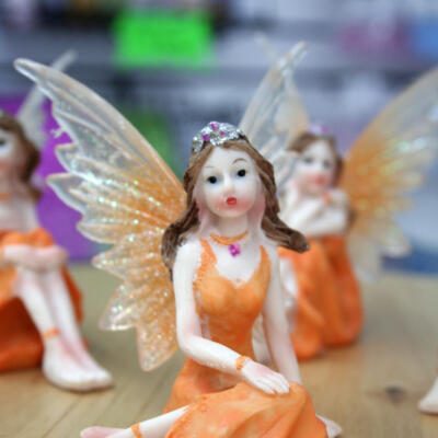 Small Fairy Cake Topper - Orange C