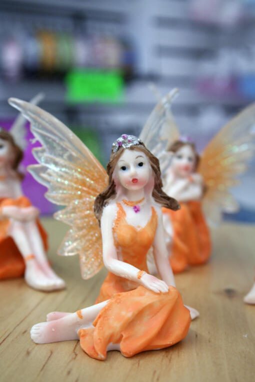 Small Fairy Cake Topper - Orange C