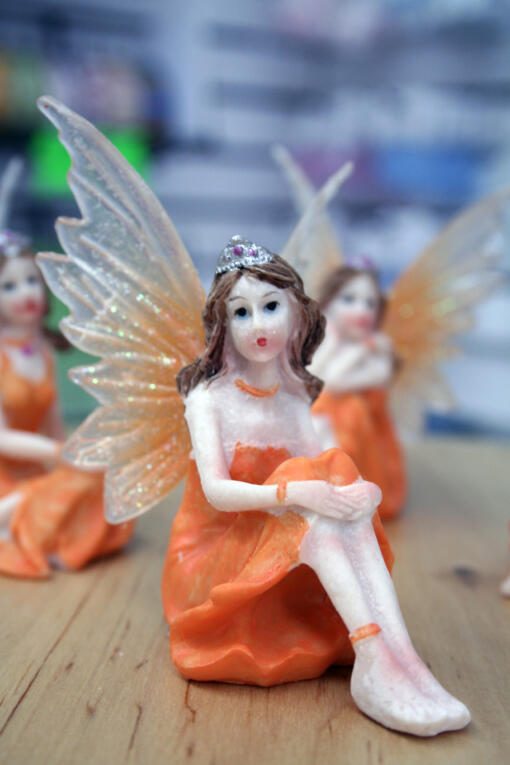 Small Fairy Cake Topper - Orange B