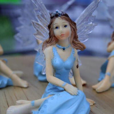 Small Fairy Cake Topper - Light Blue C