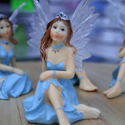 Small Fairy Cake Topper- Light Blue D