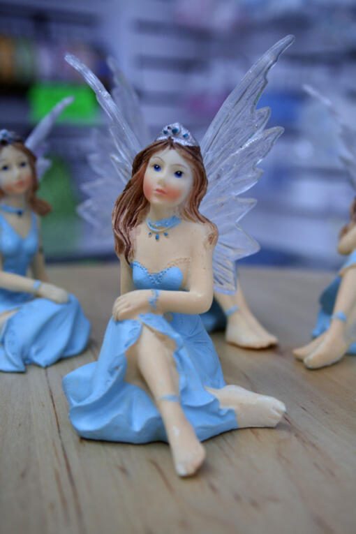 Small Fairy Cake Topper- Light Blue D