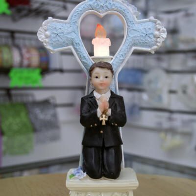 Religious Cake Topper- Blue Light Up