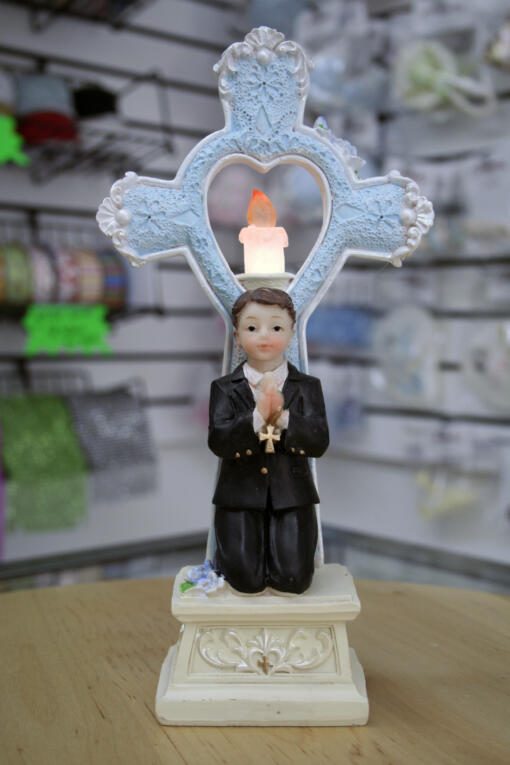 Religious Cake Topper- Blue Light Up