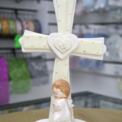 Religious Cake Topper - White Cross