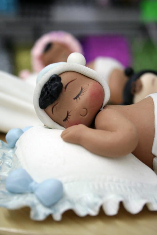 Sleeping Baby Cake Topper - Little Boy