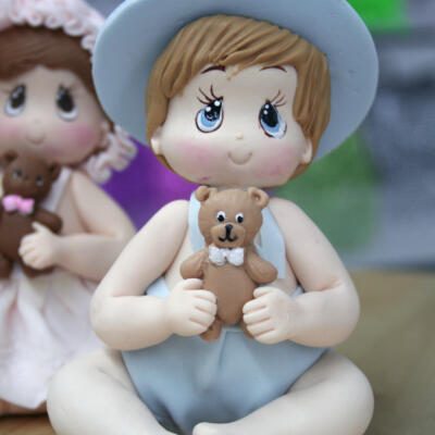 Sitting Baby Cake Topper - Boy