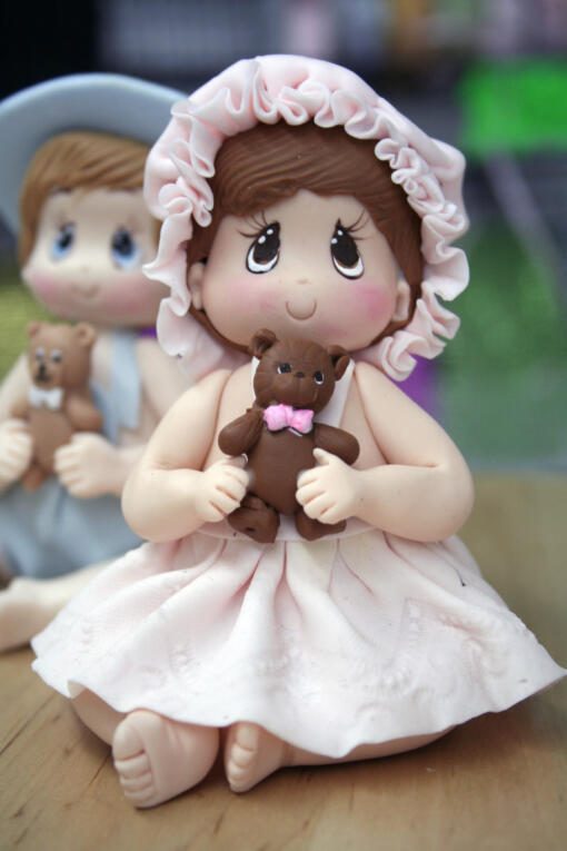 Sitting Baby Cake Topper- Girl